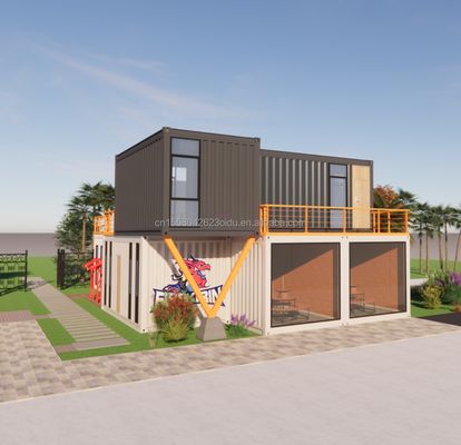 EU 20ft Container Комбинация отель Мобильный деревянный дом современный простой стиль оцинкованная сталь изгиба 180г стальная рама