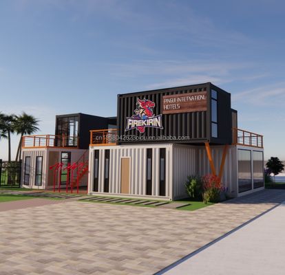 EU 20ft Container Комбинация отель Мобильный деревянный дом современный простой стиль оцинкованная сталь изгиба 180г стальная рама