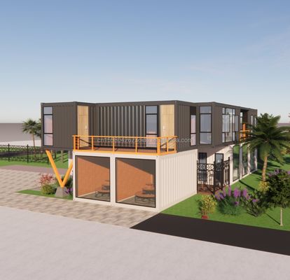 EU 20ft Container Комбинация отель Мобильный деревянный дом современный простой стиль оцинкованная сталь изгиба 180г стальная рама