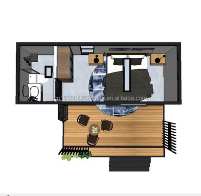 Готовый продукт 20ft Pop-up Container House с настраиваемым цветом и 50/75/100 мм Wave Sandwich Panel