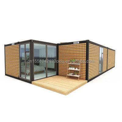 Стальная рама оцинкованная стальная изгиб 180g 20ft 40ft Prefab дом с современным дизайном контейнера и волновой сэндвич панель стен