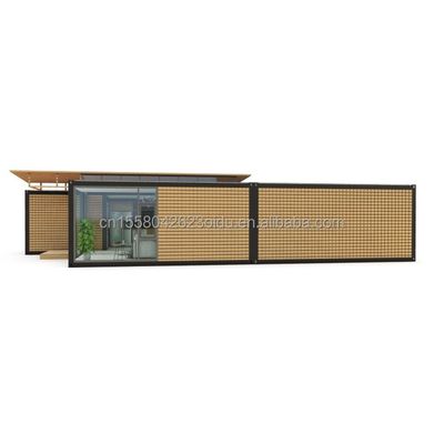 Стальная рама оцинкованная стальная изгиб 180g 20ft 40ft Prefab дом с современным дизайном контейнера и волновой сэндвич панель стен