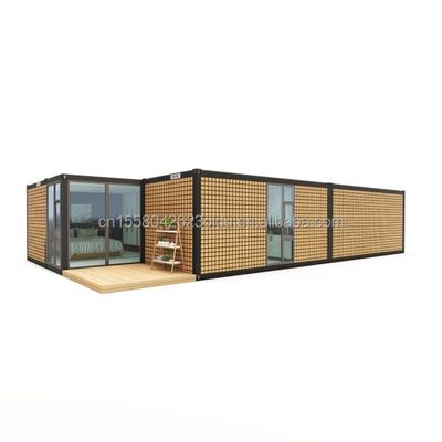 Стальная рама оцинкованная стальная изгиб 180g 20ft 40ft Prefab дом с современным дизайном контейнера и волновой сэндвич панель стен