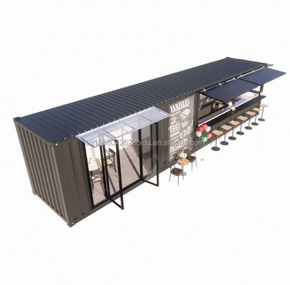Оцинкованные стальные квадратные трубы Основная структура 20ft-40ft на заказ Модульный контейнер Кофе-магазин Столик с современным дизайном