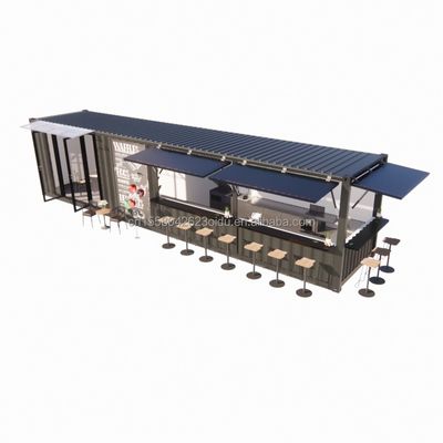 Оцинкованные стальные квадратные трубы Основная структура 20ft-40ft на заказ Модульный контейнер Кофе-магазин Столик с современным дизайном