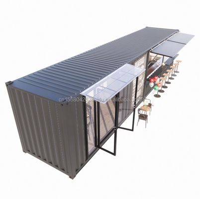 Оцинкованные стальные квадратные трубы Основная структура 20ft-40ft на заказ Модульный контейнер Кофе-магазин Столик с современным дизайном