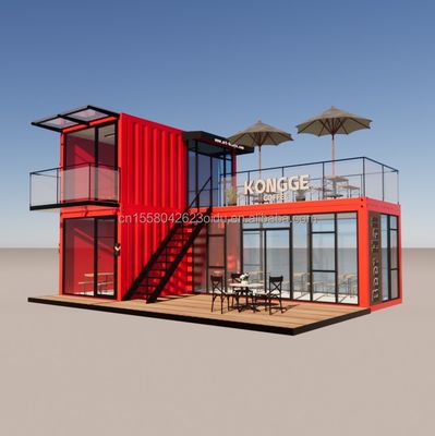 Pingui на заказ 20ft/40ft оцинкованные стальные квадратные трубы судоходный контейнер кофе портативный контейнер ресторан для магазина