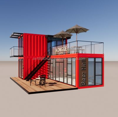 Pingui на заказ 20ft/40ft оцинкованные стальные квадратные трубы судоходный контейнер кофе портативный контейнер ресторан для магазина