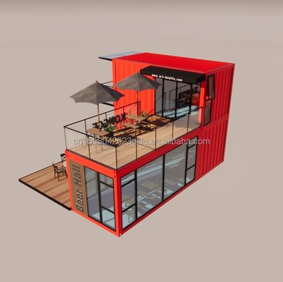 Pingui на заказ 20ft/40ft оцинкованные стальные квадратные трубы судоходный контейнер кофе портативный контейнер ресторан для магазина