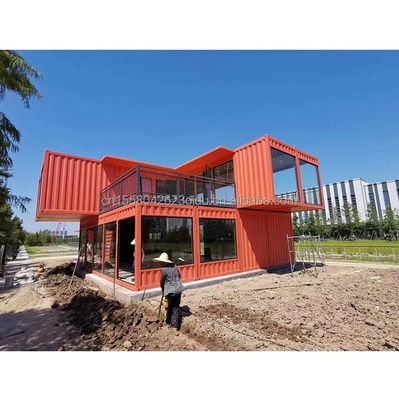 Префабрикованная стальная конструкция Контейнер Ресторан Кухня Спальня с окнами из алюминиевого сплава и дизайн больших окон