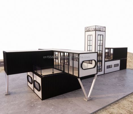Оцинкованные стальные квадратные трубки Контейнерный магазин Контейнер для доставки Контейнер портативный магазин Контейнер 3D Модель дизайна