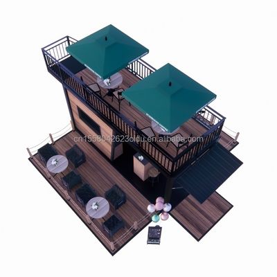 20ft Pop Up Container Bar And Coffee Shop Модульный подвижный удобный магазин Стальная рама с оцинкованной стальной изгибой