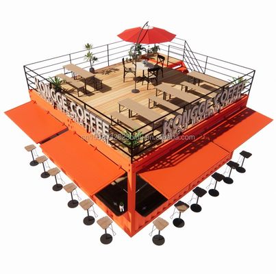 Магазин Mini 20ft Pop-up Store Container Bar Stall с прочным модульным дизайном и стеной 50/75/100 мм Wave Sandwich Panel