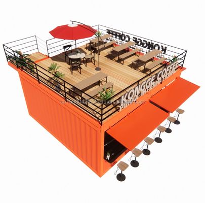 Магазин Mini 20ft Pop-up Store Container Bar Stall с прочным модульным дизайном и стеной 50/75/100 мм Wave Sandwich Panel