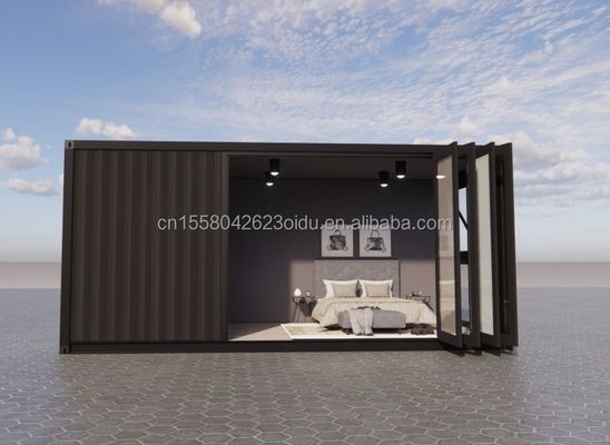 Простая установка 20ft Prefab Shipping Container Дома с ванной и стеной 50/75/100 мм Wave Sandwich Panel