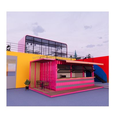 20ft Flat Mobile Container Магазин Магазин Кофе розничный стенд с 50 мм волновой сэндвич панель стену для в гостинице