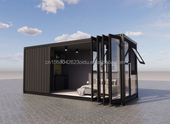 Простая установка 20ft Prefab Shipping Container Дома с ванной и стеной 50/75/100 мм Wave Sandwich Panel