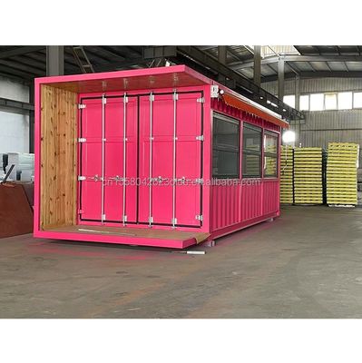 20ft Flat Mobile Container Магазин Магазин Кофе розничный стенд с 50 мм волновой сэндвич панель стену для в гостинице