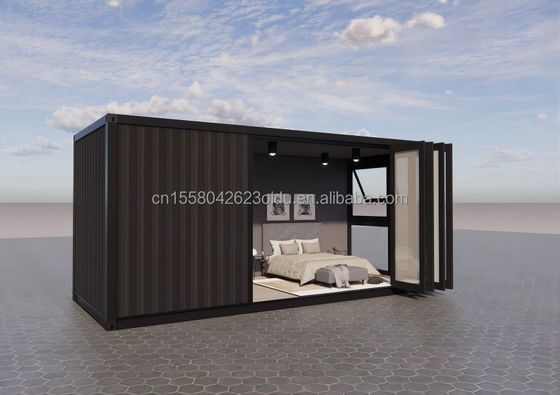 Простая установка 20ft Prefab Shipping Container Дома с ванной и стеной 50/75/100 мм Wave Sandwich Panel