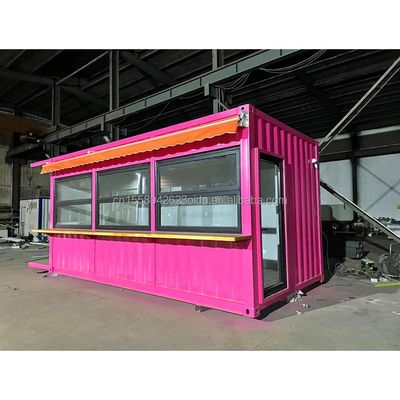 20ft Flat Mobile Container Магазин Магазин Кофе розничный стенд с 50 мм волновой сэндвич панель стену для в гостинице