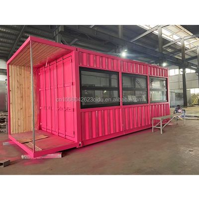 20ft Flat Mobile Container Магазин Магазин Кофе розничный стенд с 50 мм волновой сэндвич панель стену для в гостинице