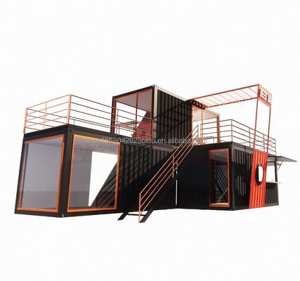 Стальная конструкция Станция из готовой коробки роскошный контейнерный дом с оцинкованной стальной изгибкой 180 г рамы