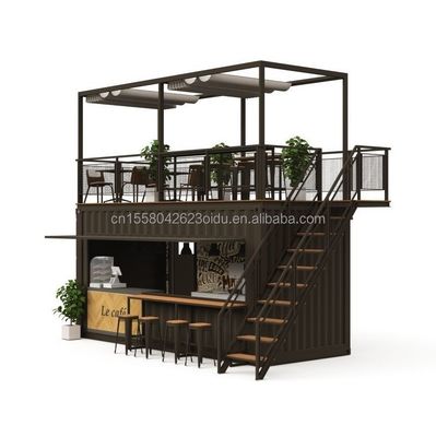Настраиваемый цвет 20FT или 40FT Luxury Shipping Container Bar Префабрикованное складное кафе Контейнерный кофеин