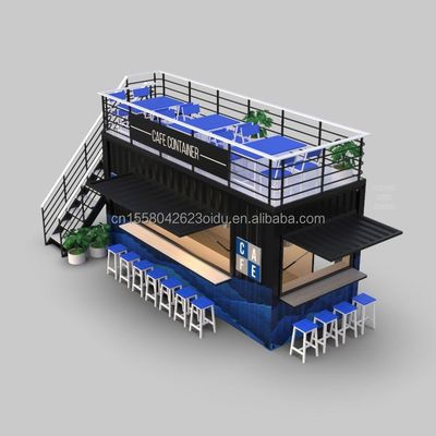 Настраиваемый цвет 20FT или 40FT Luxury Shipping Container Bar Префабрикованное складное кафе Контейнерный кофеин