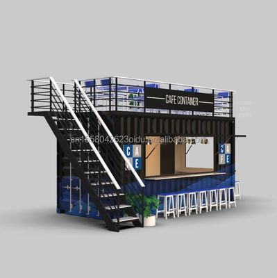 Настраиваемый цвет 20FT или 40FT Luxury Shipping Container Bar Префабрикованное складное кафе Контейнерный кофеин