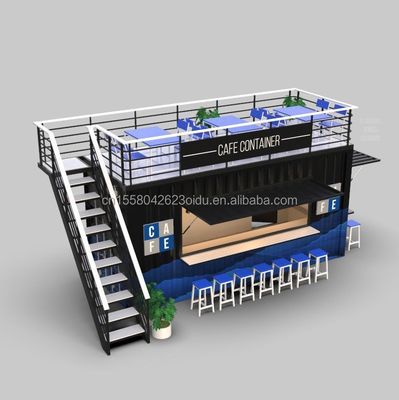Настраиваемый цвет 20FT или 40FT Luxury Shipping Container Bar Префабрикованное складное кафе Контейнерный кофеин