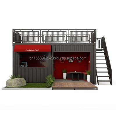 Luxury Shipping Container Bar 20FT Container Кафе и ресторан с оцинкованным стальным изгибом 180г