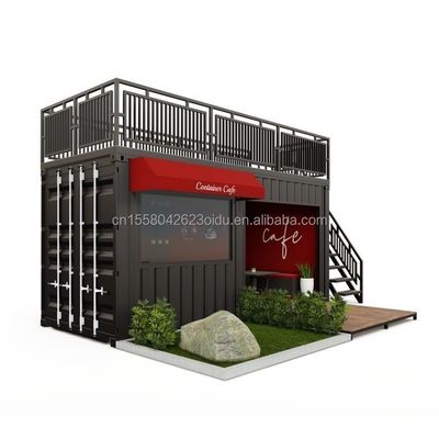 Luxury Shipping Container Bar 20FT Container Кафе и ресторан с оцинкованным стальным изгибом 180г