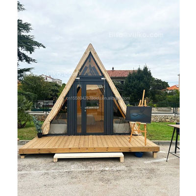Гостиничный курорт Prefab Container House с одной спальней ванной кухней и двери с бутербродом в современной треугольной форме