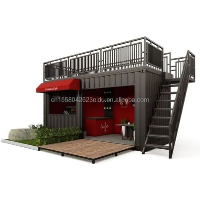 Luxury Shipping Container Bar 20FT Container Кафе и ресторан с оцинкованным стальным изгибом 180г