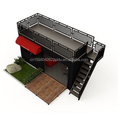 Luxury Shipping Container Bar 20FT Container Кафе и ресторан с оцинкованным стальным изгибом 180г