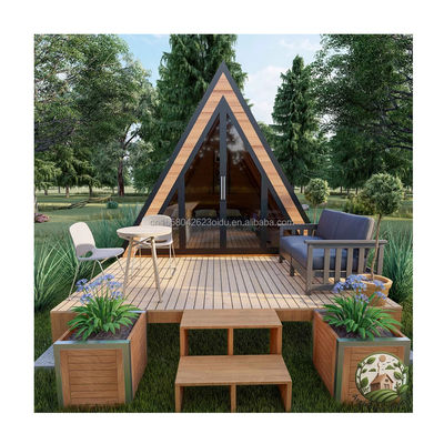 Гостиничный курорт Prefab Container House с одной спальней ванной кухней и двери с бутербродом в современной треугольной форме