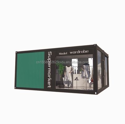 Свертываемый комбинированный жилой деревянный дом для магазина индивидуальный цвет Стальная рама Оцинкованная стальная изгиб 180г