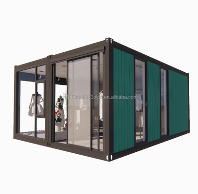 Свертываемый комбинированный жилой деревянный дом для магазина индивидуальный цвет Стальная рама Оцинкованная стальная изгиб 180г
