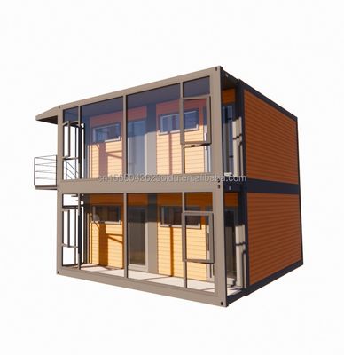 Гостиница 2 этаж Luxury Boxable Extendable Container House с индивидуальным цветом и индивидуальной настройкой