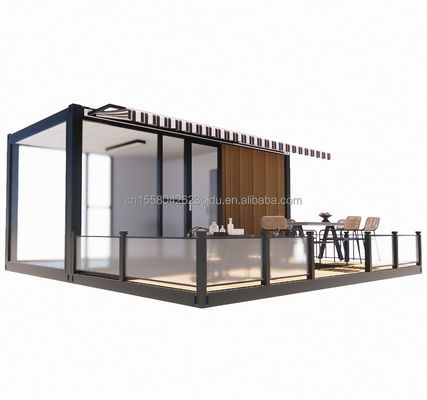 Магазин 20 футов Мобильный ресторан и бар 10 футов 20 футов Отгрузка Деревянный контейнер Кухня Оцинкованная стальная изгибная 180г Стальная рама