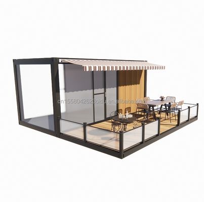 Магазин 20 футов Мобильный ресторан и бар 10 футов 20 футов Отгрузка Деревянный контейнер Кухня Оцинкованная стальная изгибная 180г Стальная рама