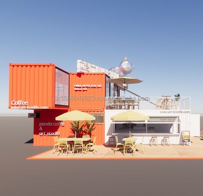 20ft Deluxe Container Store Большой пол стеклянный крошечный дом индивидуальные кабинки виллы с 50/75/100 мм волнами сэндвич панели стен