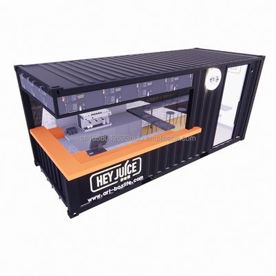 Контейнерная кофейная стойка Long Beach Extendable Container Bar с индивидуальным цветом и стенной панелью 50/75/100 мм