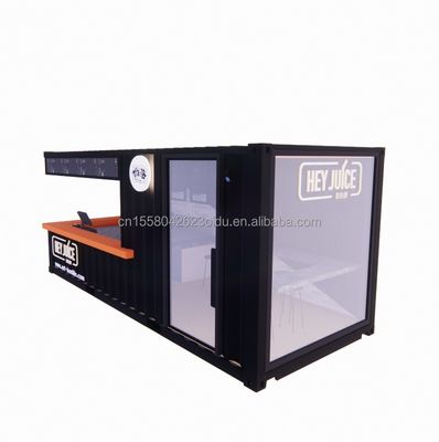 Контейнерная кофейная стойка Long Beach Extendable Container Bar с индивидуальным цветом и стенной панелью 50/75/100 мм