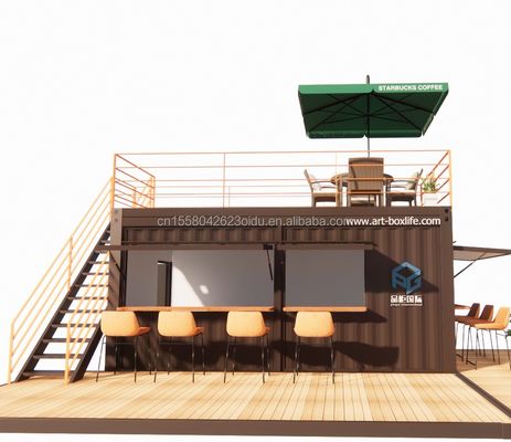 10ft 20ft двухэтажный Pop-up Container Bar, спроектированный с современным стилем дизайна и окнами из алюминиевого сплава