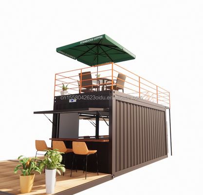 10ft 20ft двухэтажный Pop-up Container Bar, спроектированный с современным стилем дизайна и окнами из алюминиевого сплава