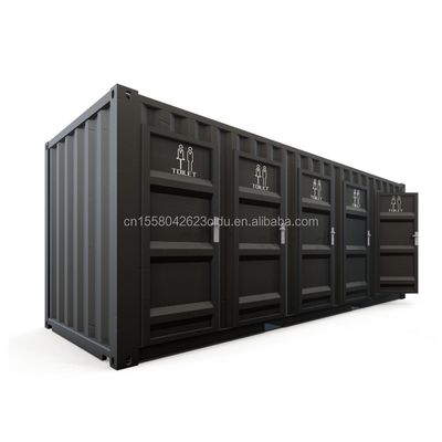Стальные общественные туалеты Плоская упаковка индивидуальный современный дизайн Контейнерный дом для гостиничного применения индивидуальный цвет