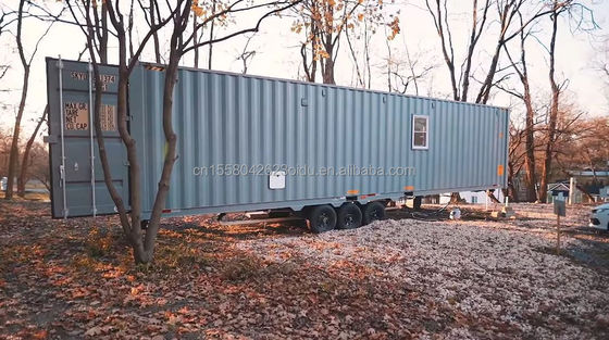 Трансформация контейнера на 40 футов для удобного семейного дома спальня гостиная кухня и ванная комната включены