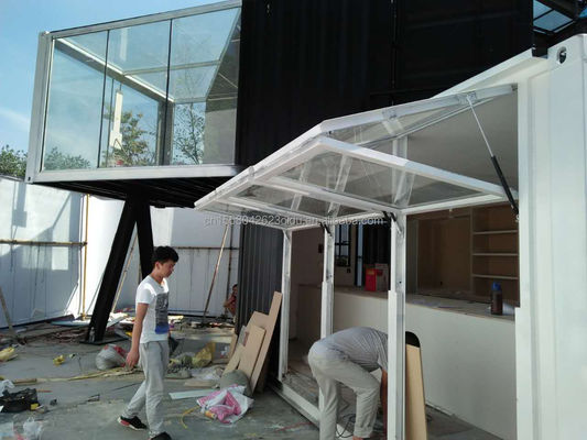 Настраиваемый цвет и алюминиевый сплав Окна 20 футов Luxury Container Room for Sales Booth Coffee Shop Guard Box Office Bar
