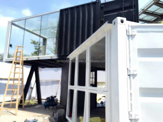 Настраиваемый цвет и алюминиевый сплав Окна 20 футов Luxury Container Room for Sales Booth Coffee Shop Guard Box Office Bar